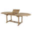 Anjelica Oval Teak Extendable Outdoor Dining Table With Umbrella Hole , 180cm cm W 100cm cm D