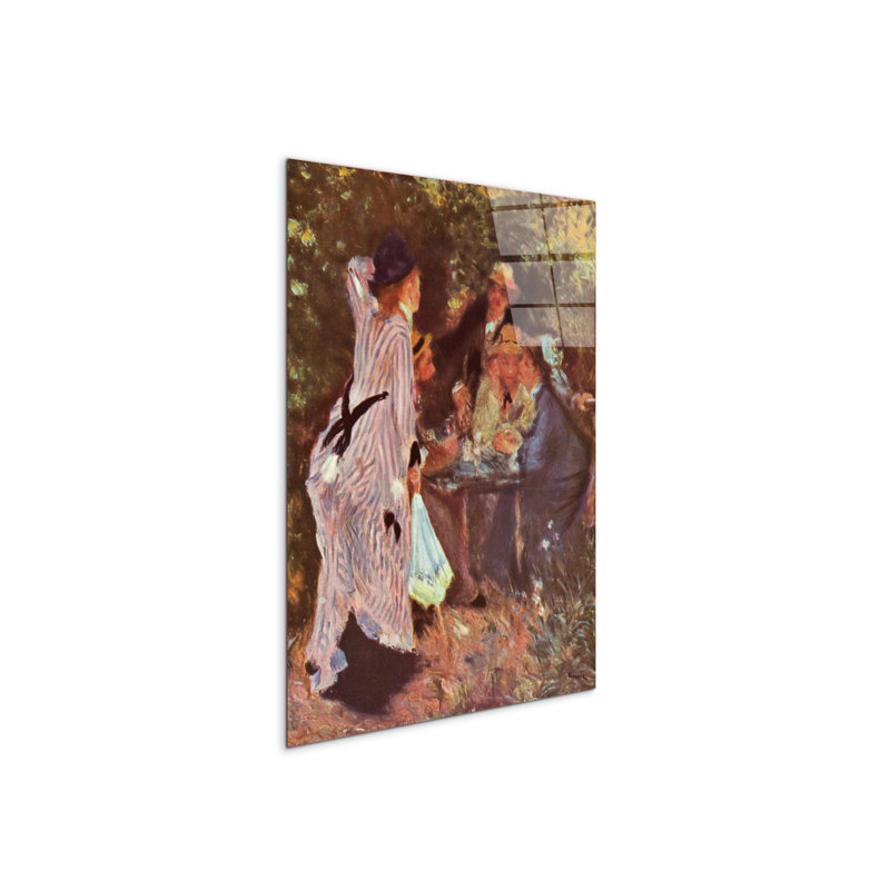 In the Garden (in the garden bower of Moulin de la Galette) By Renoir Pierre-Auguste 80cm H X 60cm W CrystalArt Material Acrylic Glass Effect, Frameless Panel Lightweight Ready to Hang