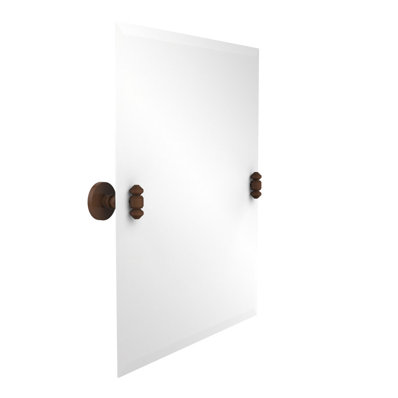 Miroir inclinable rectangulaire en forme de l 21 po x l 26 po Marchmont, Bronze antique