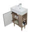 Base de meuble-lavabo de 21,6 po avec tablette ouverte à droite, rangement amélioré, cuve en céramique et bois massif, fonction de fermeture en douceur, tablette facile à installer à droite, construction, portes, installation, imperméable