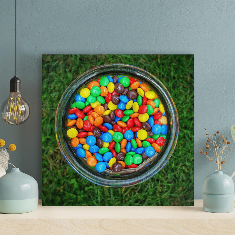 " Jar Of M&M'S " Painting Print, 12" W x 12" H