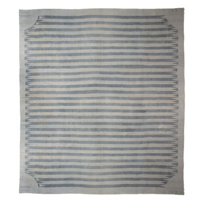 Gray Flatweave Cotton Rug - 17' x 20'9"