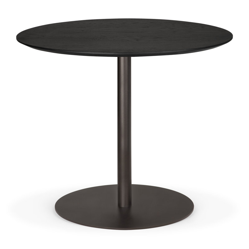 Blend Solid Oak Dining Table, Black, 30"H x 35.5"L x 35.5"W