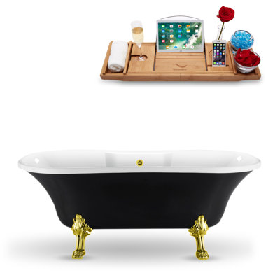 68'' x 33.9'' Soaking Acrylic Bathtub