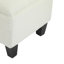 Banc repose-pieds avec rangement, surface Whiteboucle, pieds en bois d'hévéa, capacité de 300 lb