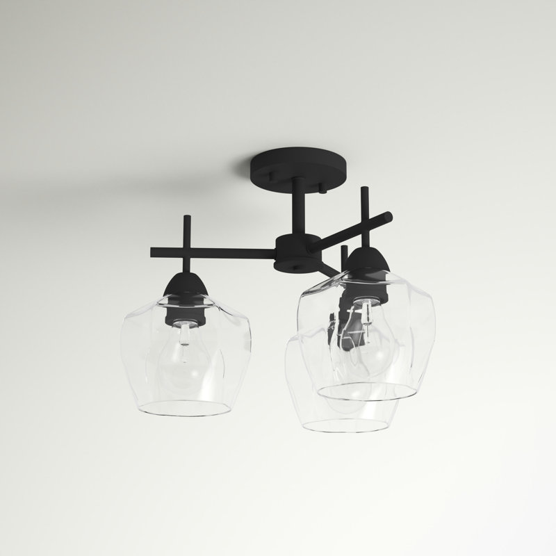 Lustre transitionnel sable et stable Chauncee, Noir, Transparent