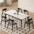 Picture colour Rectangular Sintered Stone tabletop Dining Table-111170022