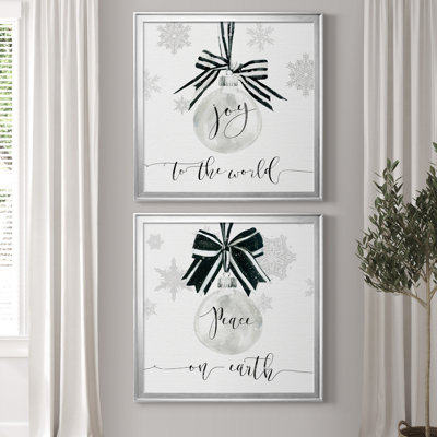 Joy Joy Ornament - ensemble de 2 reproductions d'art textuel