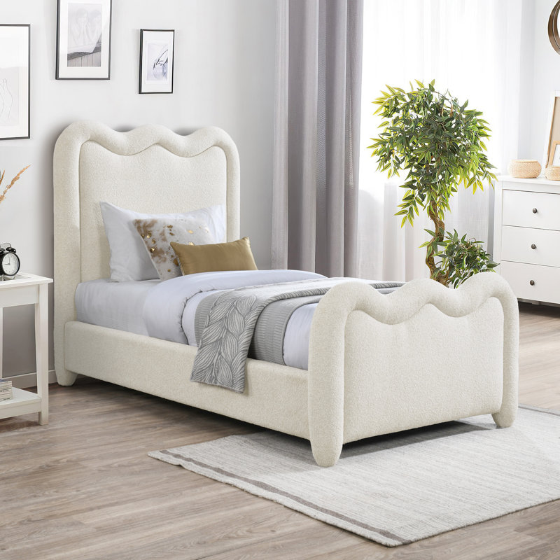 Gavin Chenille Fabric, Twin, Cream Chenille Fabric