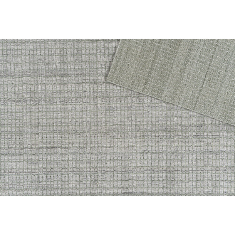 Hand Loomed Plaid Area Rug in Green