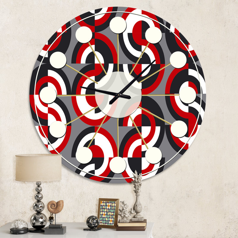 Horloge murale rétro Mid-Century, Moyenne