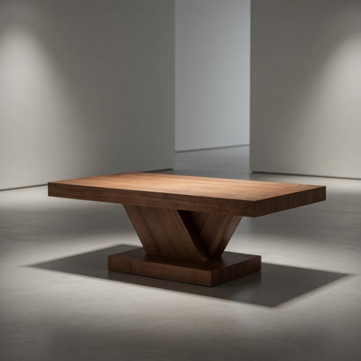 47" Modern Cross Leg Coffee Table, Sturdy X-Shape Design, Solid Wood Veneer, Large Living Room Center Table With Ample Storage Space, Walnut
