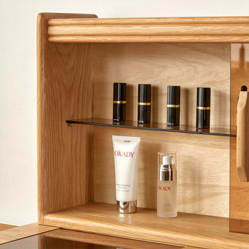 Coiffeuse avec miroir lumineux, 6 tiroirs