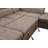 128" U Shaped Sectional Couch With Ottomans