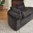 Nirvana 78.5-Inch Mid-Century Modern Futon With Corduroy Fabric And Neck Pillow Design-121793578
