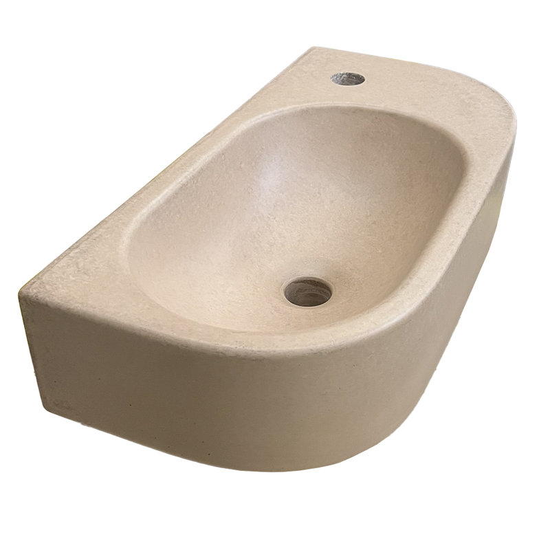 Newterra 21.75" Wall/Vessel Bathroom Sink, Clay, Single Hole