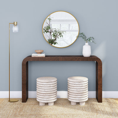 Arcata 56" Waterfall Wood Console Table