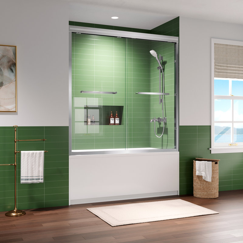 Double porte de douche coulissante
