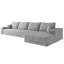 Canapé modulaire en forme de L de 135 po avec méridienne en forme de L, canapé modulaire moderne avec assise profonde, fauteuils rembourrés pour la chambre à coucher du salon, aucun assemblage requis-130633213-130633218