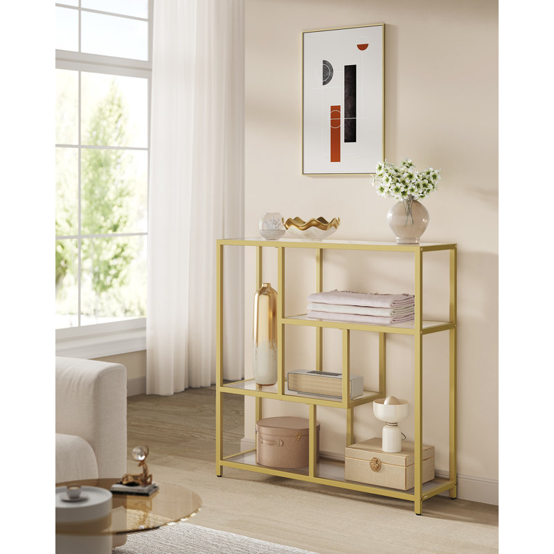 Agasthya 103cm H x 100cm W Metal Standard Bookcase