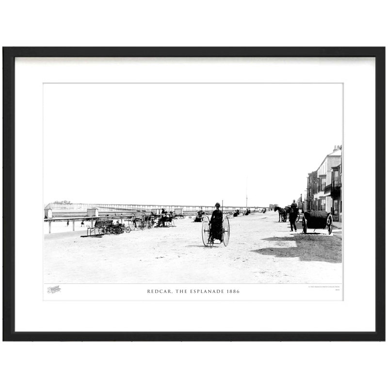 Redcar, The Esplanade 1886 - Single Picture Frame Print, 60cm H x 80cm W x 2.3cm D