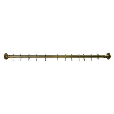 Kingston Brass Edenscape 60-Inch to 72-Inch Adjustable Shower Curtain Rod with Rings Combo