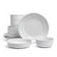 over&back Rimmed 12-Piece Semi Hand-Finished Stoneware Dinnerware Set, Service for 4