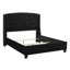 Mobilier de chambre en tissu de bois gris colombe capitonné 1 pièce-2087027740