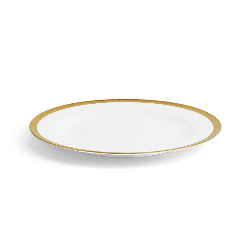 Smith Handmade Porcelain Dinner Plate, Gold
