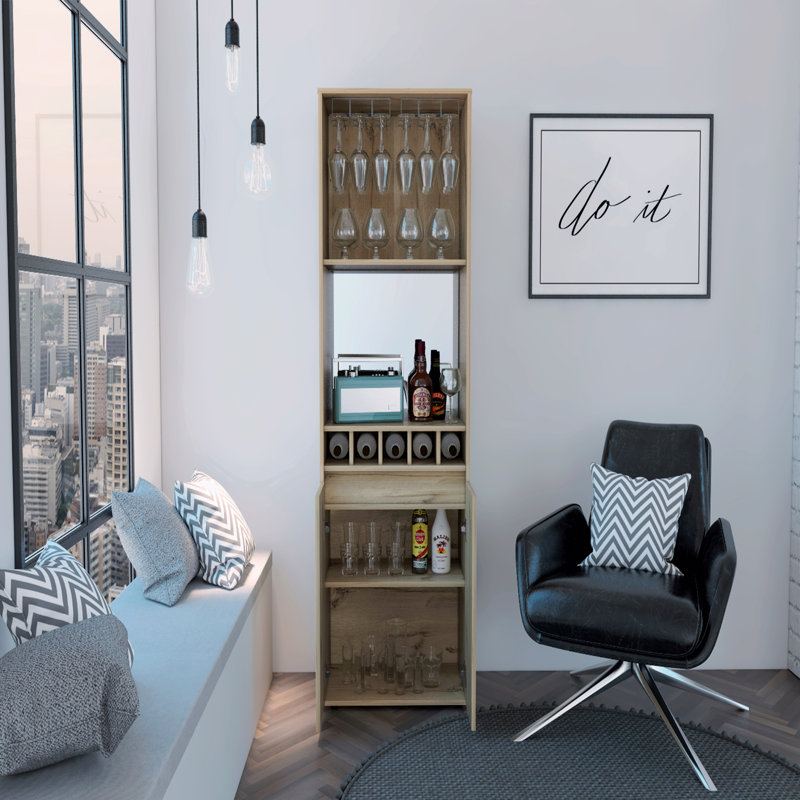 Bar 5 tablettes à 2 tablettes, H 70,8 po x l 22,9 po x P 14,8 po