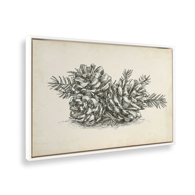 «Christmas Conifers II» par Ethan Harper, reproduction d'art sur toile, H 20 po x l 30 po, Blanc