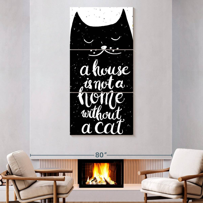 Cat Lovers Typography, 80" H x 39" W