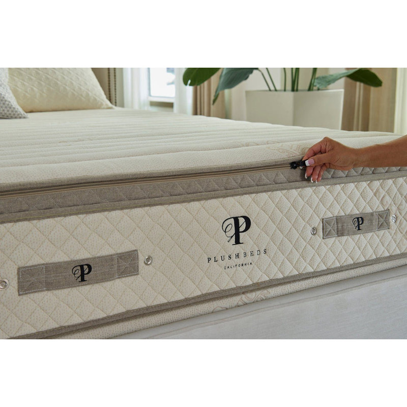 PlushBeds Luxury Bliss 12" Firm Hybrid Latex Mattress, California King