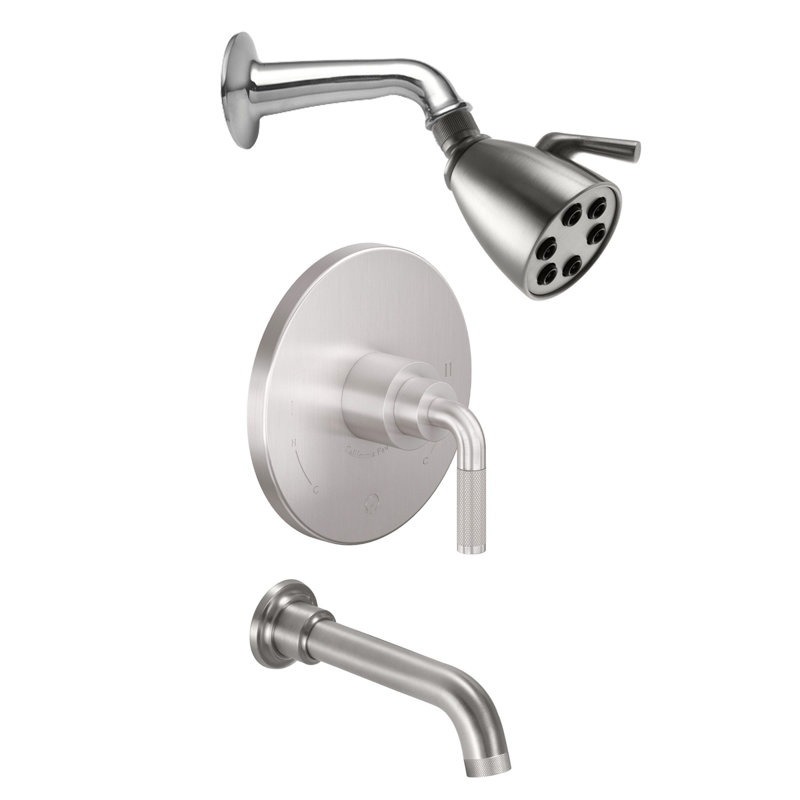 Descanso 1.8 GPM Pressure Balance Shower System, Satin Nickel, 2.0 GPM
