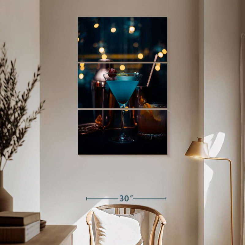 Yarlin Blue Cocktail, 65" H x 42" W