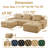 Geier 117.50" U Shaped Couch, Modular Sectional Sofa, 3-Seater Comfy Cloud Couch with Two Movable Ottoman-1162334074