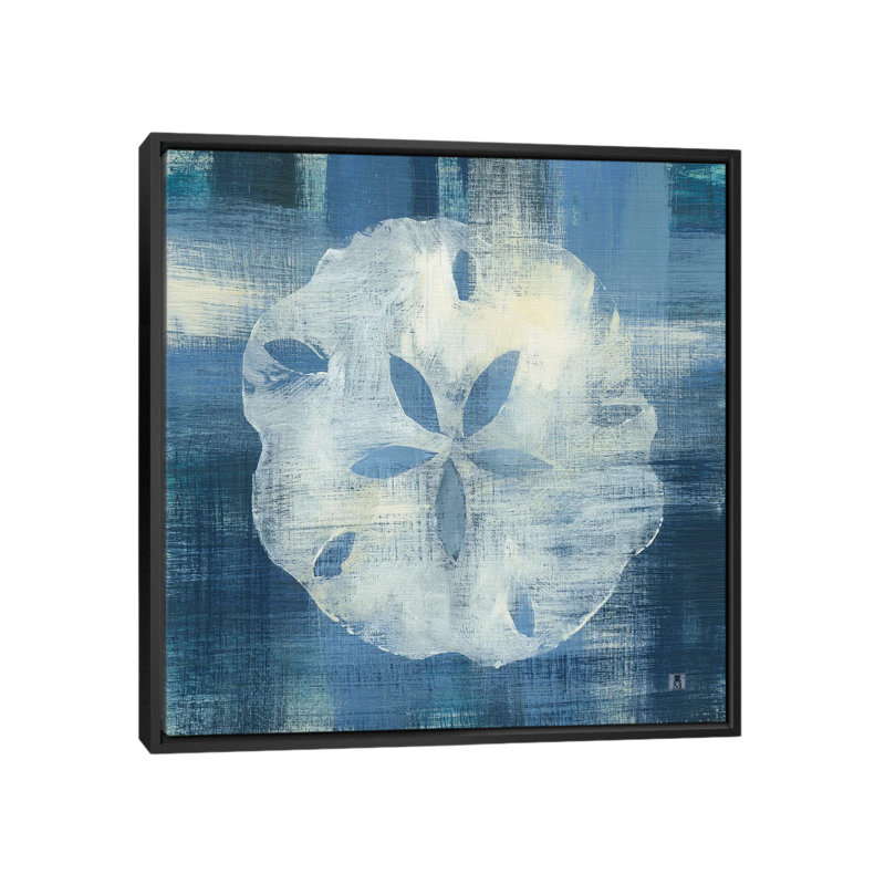 Batik Seas III - Impression sur toile, H 12 po x l 12 po x P 1,5 po, Toile avec cadre noir