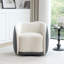 Fauteuil demi-tonneau pivotant en velours Aastha-238670036
