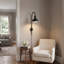 Applique murale moderne à brancher de 66 cm (26 po) avec abat-jour en dôme métallique, culot E26, installation facile, éclairage intérieur, noir-215774754