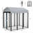 Pawhut 6' X 4' X 6' Dog Playpen Outdoor, Dog Kennel Dog Exercise Pen With Lockable Door, Water-Resistant Canopy, For Medium And Large Dogs