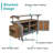 60" Patio Bar Cart with Foldable Table Top,Outdoor Kitchen Island with Lockable Wheels for Patio and Outdoor-1935224299