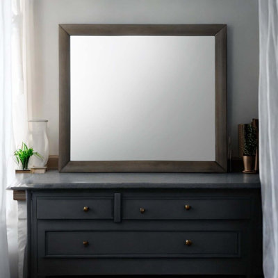 Miroir Ireland 39 "x 35", finition chêne gris