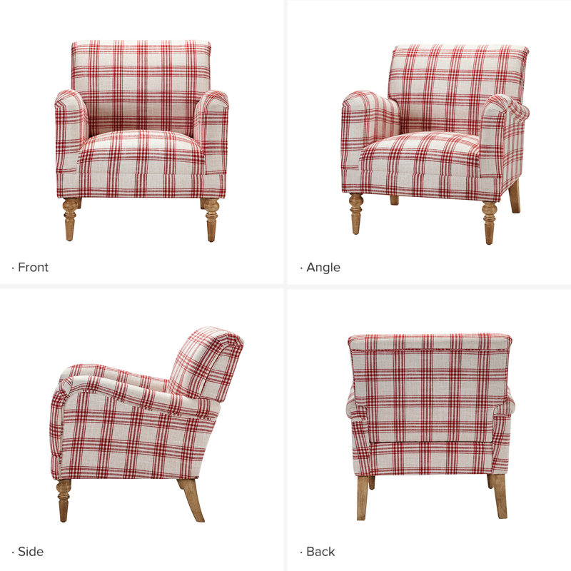 Fauteuil en polyester 29,5 po Arching Farmhouse, Rouge