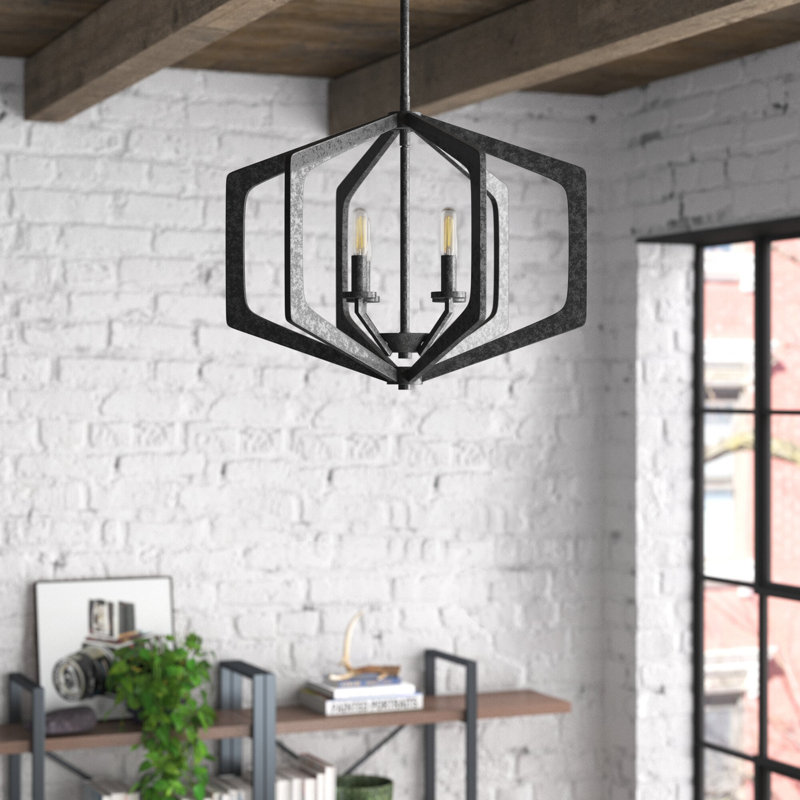 Lustre géométrique à 4 lumières Wesley