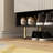 Sideboard,Shoe Cabinet With 4 Doors Large Modern Shoe Storage Organizer Cabinet With Adjustable Shelves For Entryway Black Shoe Rack Cabinet For Living Room, Bedroom