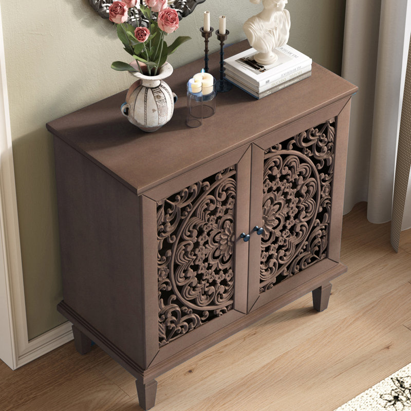 31" 2 Door Accent Cabinet, Yellow