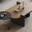 Table basse en bois massif au design rétro