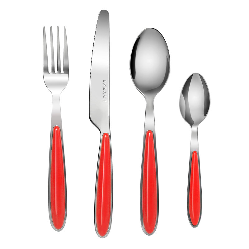 Cutlery 16 Piece Cutlery Set, Service for 4, Red