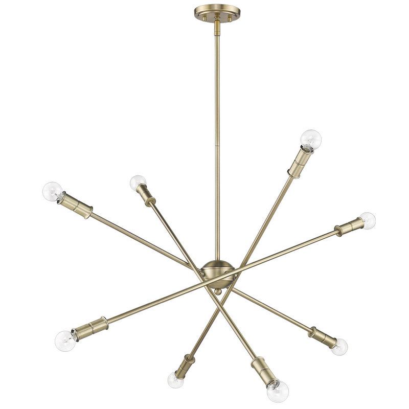 Lustre linéaire 8 lumières spoutnik modern Carballo