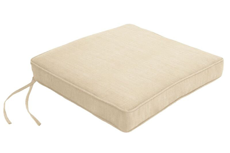 Sunbrella Dining Chair Cushion, 2.5" H x 21" W x 19" D, Canvas Ginkgo Sunbrella® Canvas